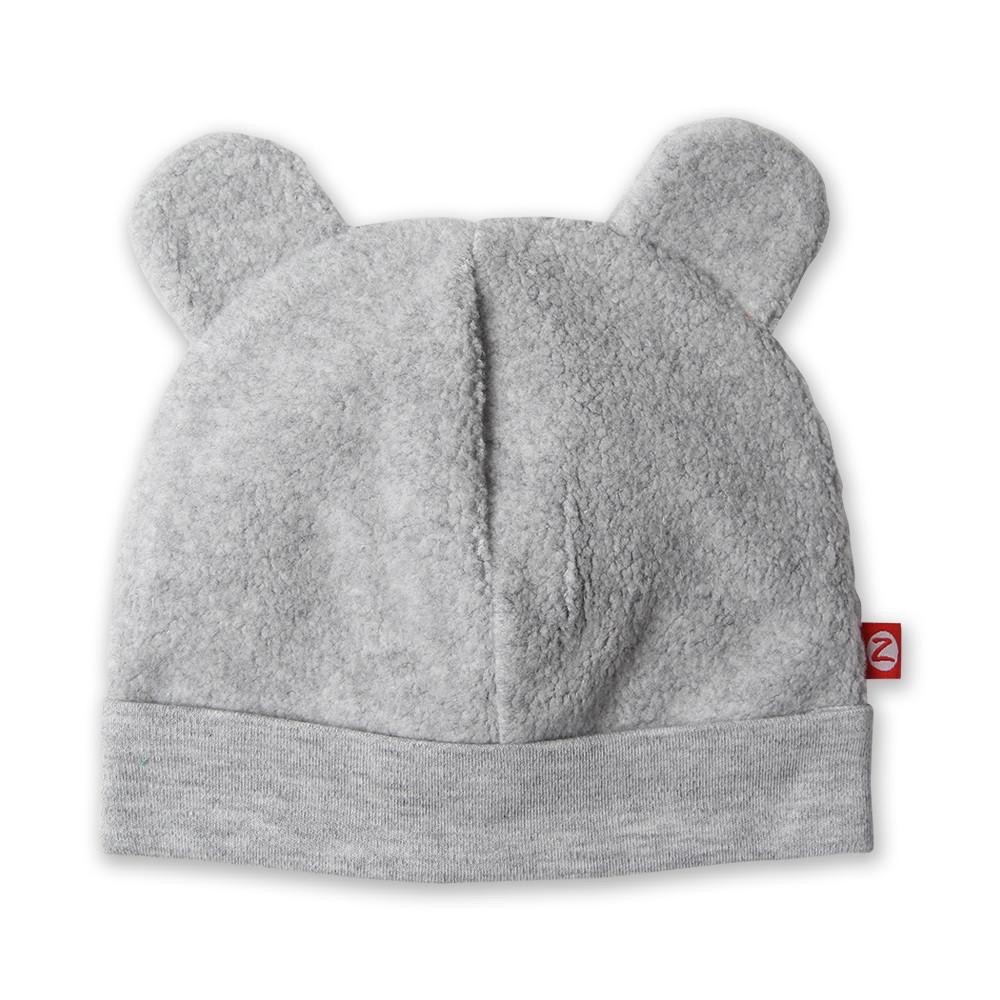 Cozy Fleece Bear Hat — Heather Grey